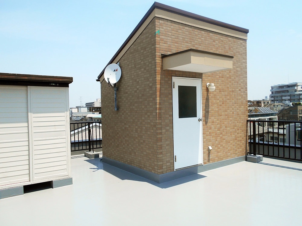 株式会社エクスト　塩ビシート防水工事　施工完了写真